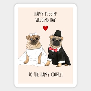 Pugs wedding Sticker